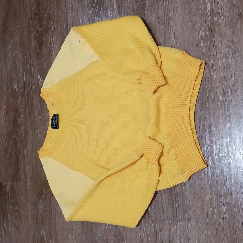 (XS) Regency Sweater Crew Neck Modest Casual Retro Bold Knit Grommet